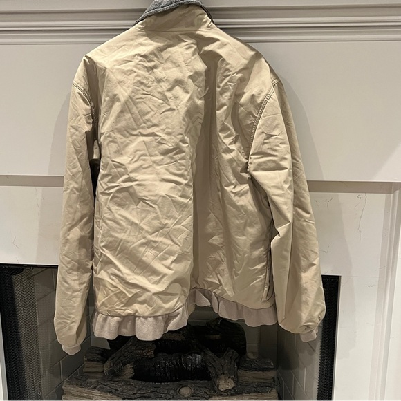 Vintage L.L. Bean Men's Tan Jacket Outdoor Workwear Fleece Lining Size XL - Picture 6 of 12